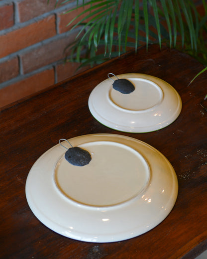Ceramic Wall Plates Set of 6 | Handpainted Wall Decor Plates for Home Decor