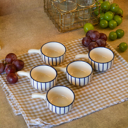 Ceramic Dip Bowls with handle for Chutney, Sauce, Condiment & Pickle