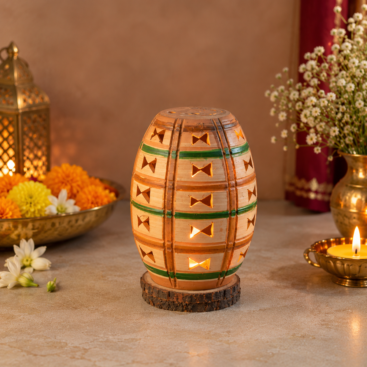 Terracotta Lantern Lamp for Diwali Decoration