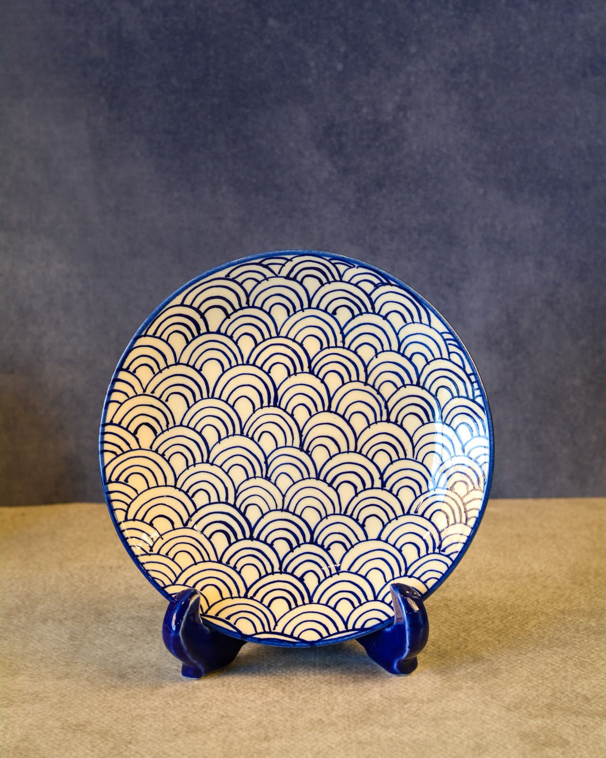Ceramic Decorative Plate with Stand | Tabletop Display Plate for Home Décor-7 inch Plate