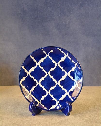 Ceramic Decorative Plate with Stand | Tabletop Display Plate for Home Décor-7 inch Plate
