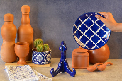 Ceramic Decorative Plate with Stand | Tabletop Display Plate for Home Décor-7 inch Plate