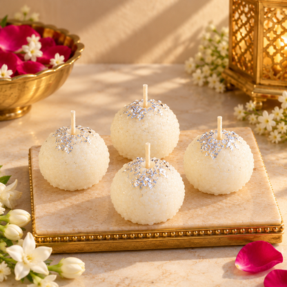Barfi Shaped Unscented Wax Candles for Diwali Decoration