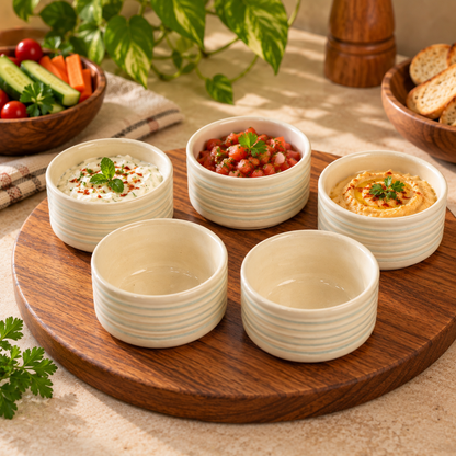 Small Dip & Chutney Bowls, Sauce, Pickle, Condiment & Snack Serving