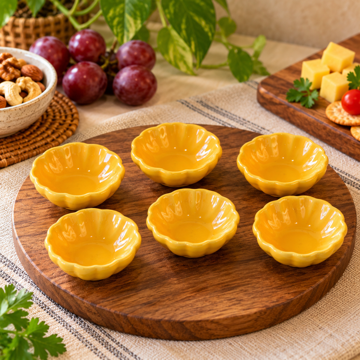 Ceramic Mini Katori Serving Bowls - Pack of 4 & 6