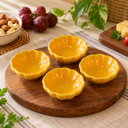 Ceramic Mini Katori Serving Bowls - Pack of 4 & 6